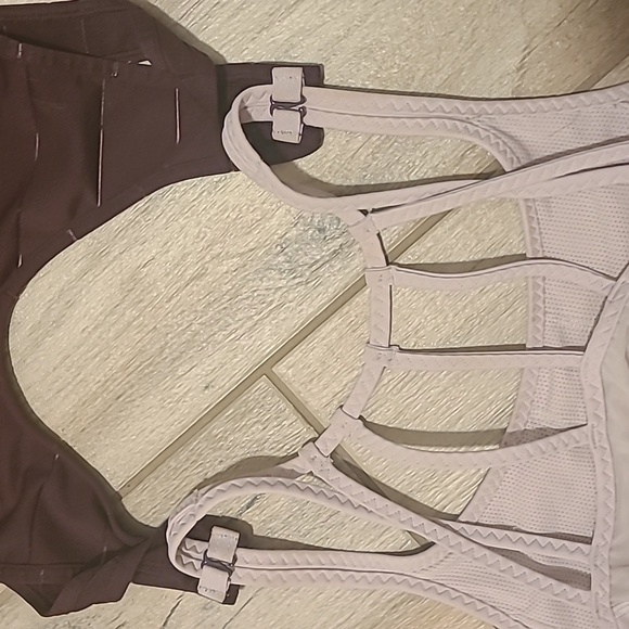 Athleta mauve tank top w/bra - Picture 6 of 8